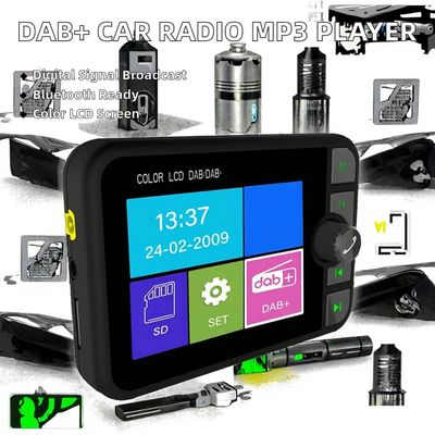 2.4-Inch Color LCD DAB/DAB+ Radio Receiver BT Wireless Compatible MP3 Player FM Car Digital Signal Broadcasting per 1 anno