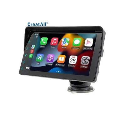 Creatall MP5 per auto portatile da 7 pollici con CarPlay Wireless per Bluetooth Trasmettitore FM Telecamera posteriore HD Posizionamento sul cruscotto 1 anno