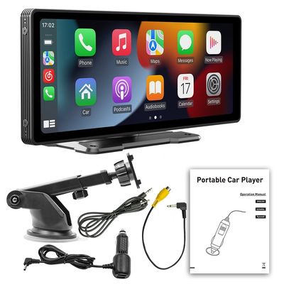 Creatall Schermo Portatile Carplay da 10,26 pollici MP5 Navigazione Retromarcia Interconnessione per Lettore Auto Wireless BT USB Cruscotto