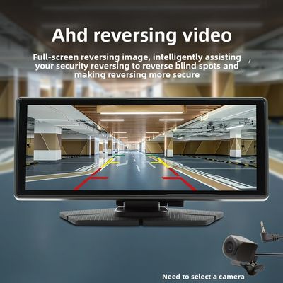 Creatall 8.1inch Portable All-in-One Car Navigation Device Wireless CarPlay Front Rear Dual Recording Dash Cam per il cruscotto