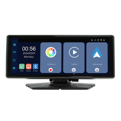 Creatall 8.1inch Portable All-in-One Car Navigation Device Wireless CarPlay Front Rear Dual Recording Dash Cam per il cruscotto