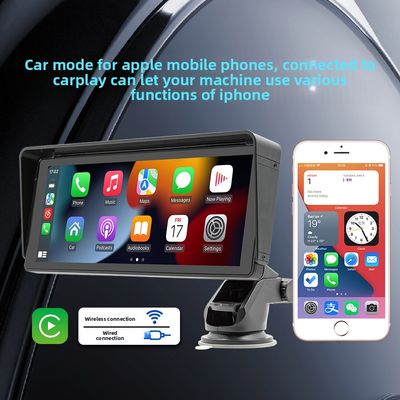 Creatall Lettore MP5 per auto portatile da 10,26 pollici per telecamera retrovisiva HD BT Trasmettitore FM Wireless CarPlay Cruscotto