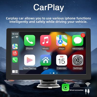 Creatall Lettore MP5 Portatile ad Alta Definizione da 9 Pollici Display a Schermo Grande CarPlay Cablato/Wireless per Bluetooth Cruscotto 1 Anno