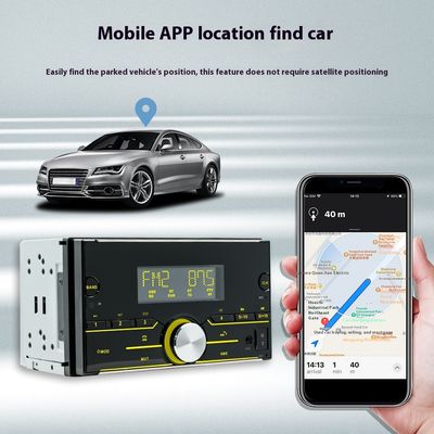 Creatall 12V Lettore MP3 per Auto a Doppio Disco Smart per Bluetooth Amplificatore Radio per Auto Luce Colorata Connessione Aux SD Card 1 Anno