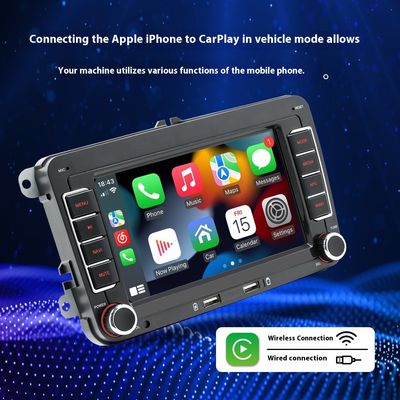 Creatall 7 pollici Android GPS Car Navigation HD Grande schermo per Bluetooth CarPlay Fotocamera in retromarcia Compatibile per Volkswagen USB