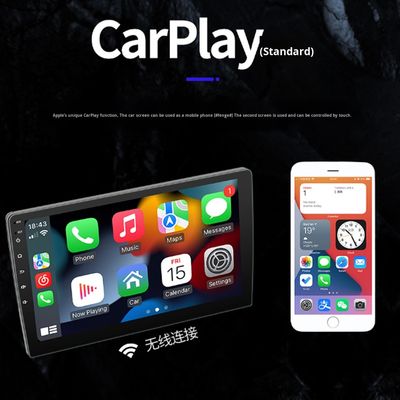 Creatall Lettore GPS di navigazione per cruscotto universale da 9 pollici Android All-in-One Wireless CarPlay con ADS per uso automobilistico