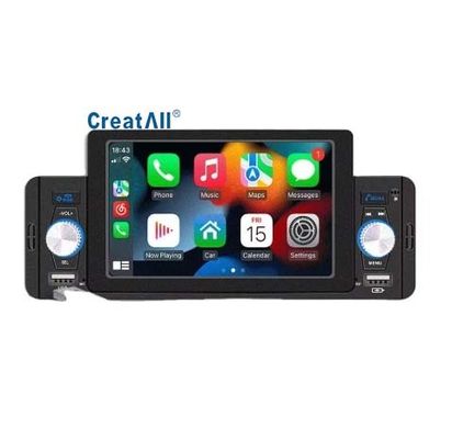 Creatall Lettore MP5 per auto da 5 pollici per telecamera di retromarcia Bluetooth CarPlay cablato/wireless Supporta formati audio WAV MP3 APE USB