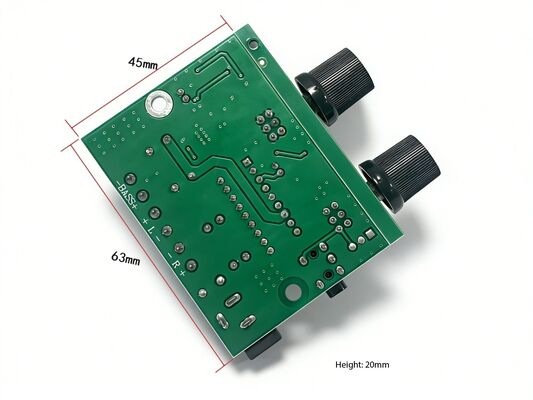 CA-6625 Scheda Amplificatore Digitale 2.1 Canali Ultra Heavy Bass con Alimentatore 12V per Progetti Audio DIY