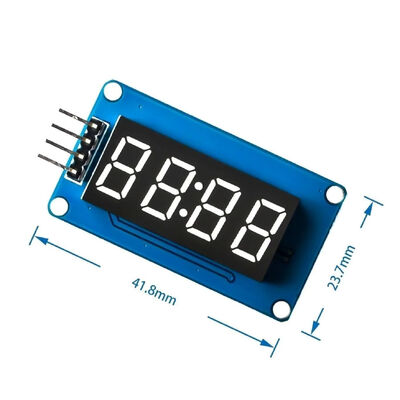 4 Digital Tube Display Module LED Brightness Adjustable with Clock Point Accessories Building Blocks