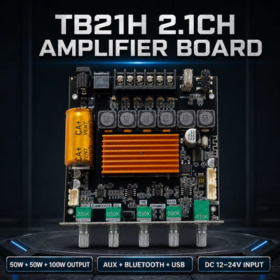 Scheda amplificatore Bluetooth TPA3116 2.1 canali 50W+50W+100W Modulo amplificatore audio con controllo APP