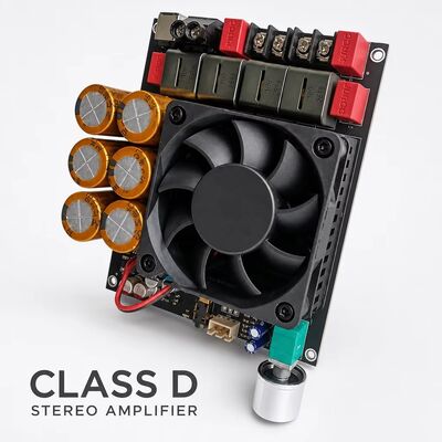 Amplificatore Stereo Dual TPA3255 da 600W+600W con Ventola di Raffreddamento Classe D Scheda Amplificatore DC18-50V