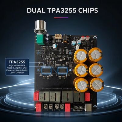 Amplificatore Stereo Dual TPA3255 da 600W+600W con Ventola di Raffreddamento Classe D Scheda Amplificatore DC18-50V