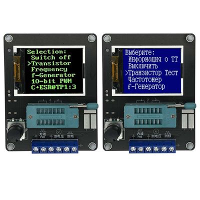 GM328A Strumento di prova dei diodi transistoristici ESR Detettore di tensione e frequenza