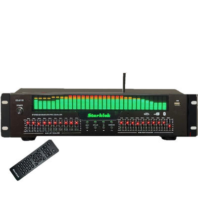 EQ-8100 Preamp Hi-Fi Professionale Lettore BT 5.4 Decoder Audio Digitale Ottico Coassiale Equalizzatore a 20 Segmenti Apparecchiature in Fibra Ottica
